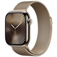Apple Watch Series 10 42 mm Titan (GPS+Cellular) Milanaise Armband S/M 64 GB gold