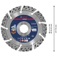 BOSCH Diamant-Trennscheibe EXPERT MultiMaterial 11.5 cm