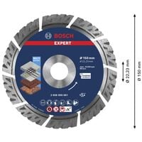 BOSCH Diamant-Trennscheibe EXPERT MultiMaterial 15 cm