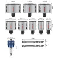 BOSCH Lochsgen-Set PRO Multi Material PC Plus 11-teilig