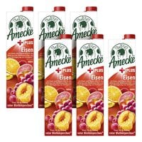 6er-Pack Fruchtsaft + Eisen hellrot 1 Liter