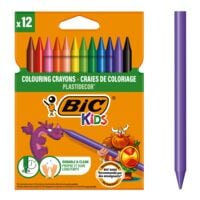 BIC 12er-Pack Wachsmalstifte KIDS PLASTIDECOR®