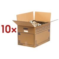 Bankers Box System 10 Stück Umzugskartons »SmoothMove Standard« 35,5/55,5/36 cm