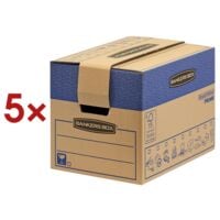 Bankers Box System 5 Stück Umzugskartons »SmoothMove FastFold« 32,7/42,9/31 cm
