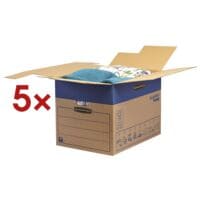 Bankers Box System 5 Stück Umzugskartons »SmoothMove FastFold« 48/63,2/46,3 cm