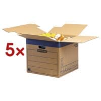 Bankers Box System 5 Stück Umzugskartons »SmoothMove FastFold« 48/47/41,2 cm