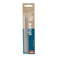 2x Bleistift Share, HB, ohne Radiergummi