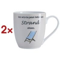 Ritzenhoff & Breker Becher Auszeit Strand 500 ml 2 Stück