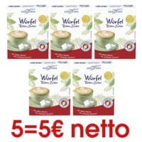 Sdzucker Aktions-Set: 5x Wrfelzucker lose 168 Portionen 500g
