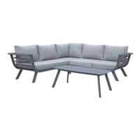 Garden Pleasure Ecksofa für 5 Personen mit Beistelltisch »Aurelia«