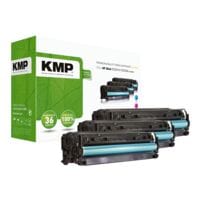 KMP Toner ersetzt HP CC531A, CC533A, CC532A 304A blau, rot, gelb