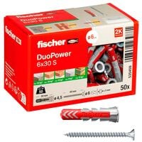 fischer Dbel mit Schrauben DuoPower 6x30 S 2K 50 Stck