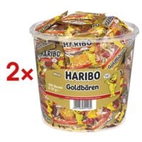 Haribo 2x 100er-Pack Fruchtgummi Mini Goldbren 1000g