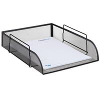 relaxdays Briefablage Mesh schwarz, A4 Stahl
