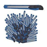 relaxdays 100er-Pack Cuttermesser blau