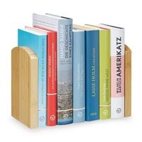 relaxdays 2er-Set Buchsttze Bambus
