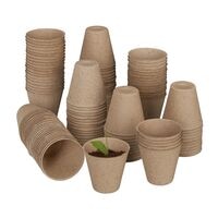 relaxdays 120er-Set Anzuchttpfe rund