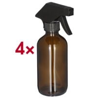relaxdays 4er-Pack Glas-Sprhflaschen 230 ml