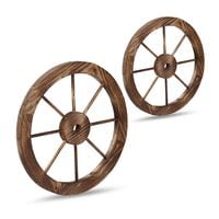 relaxdays 2er-Pack Wagenr�der aus Holz