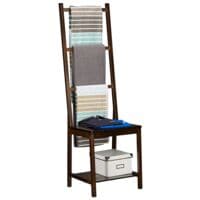 relaxdays Handtuchhalter Bambus dunkelbraun 133 x 40 x 42 cm