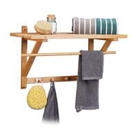relaxdays Wandgarderobe aus Bambus