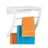 relaxdays Wandhandtuchhalter 40 x 38 x 25 cm wei�
