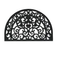 relaxdays Gummi Fu�matte �Ornamente� halbrund 60 x 40 cm