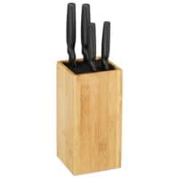 relaxdays Messerblock aus Bambus unbestckt 24 x 12 x 12 cm