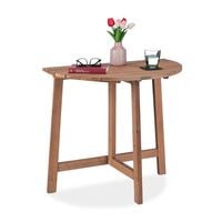 relaxdays Halbrunder Klapptisch aus Holz 74 x 80 x 50 cm