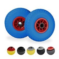 relaxdays 2er-Set Sackkarrenrad Vollgummi
