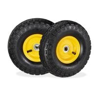 relaxdays 2er-Set Sackkarrenras luftbereift mit Stahlfelge