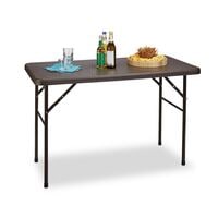 relaxdays Gartentisch klappbar BASTIAN rechteckig 121,5 x 61,5 cm