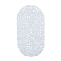 relaxdays Badewannenmatte Steinoptik oval 36x68 cm