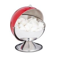 relaxdays Zuckerdose Edelstahl 16 x 13 x 14,5 cm