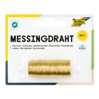 folia 1 Rolle Basteldraht Messingdraht gold  0,3 mm