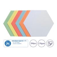 Franken 300er-Pack selbstklebende Moderationskarten Wabe 19 x 16,5 cm