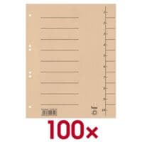 bene Trennbltter 1-10 DIN A4 Kraftkarton 100 Stck