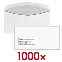 Kuvertierhllen BONG KuvertierStar, DIN lang+  75 g/m mit Fenster, nassklebend - 1000 Stck