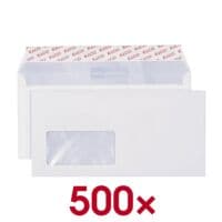 Briefumschl�ge ELCO Premium, DIN lang+ 80 g/m� mit Fenster, haftklebend - 500 St�ck