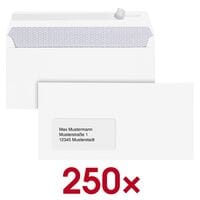Briefumschlge BONG TopSTAR, DIN lang  100 g/m mit Fenster, haftklebend - 250 Stck