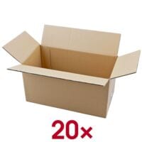Nestler Wellpapp-Faltkartons 19/36/19,7 cm 20 Stck