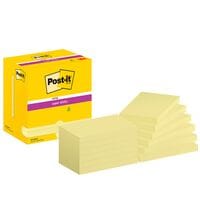 12x Post-it Super Sticky Haftnotizblock Super Sticky 12,7 x 7,6 cm, 1080 Blatt gesamt, gelb