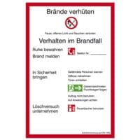 Safety Marking Brandschutzschild Brandschutzordnung Teil A  20,0 x 30,0 cm Kunststoff