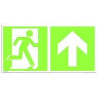 Safety Marking Rettungszeichen-Aufkleber »Notausgang rechts mit Zusatzzeichen: Richtungsangabe aufwärts / geradeaus« 30,0 x 15,0 cm PVC-Folie 1 Stück Safety Marking Rettungszeichen-Aufkleber »Notausgang rechts mit Zusatzzeichen: Richtungsangabe aufwärts / geradeaus« 30,0 x 15,0 cm PVC-Folie 1 Stück
