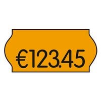 METO Preisetiketten 18 Rollen  1500 Etiketten leuchtorange 26,0 x 12,0 mm
