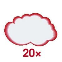 20er-Pack Moderationkarten �Wolken� 41 x 26 cm