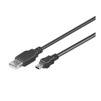 goobay USB-Kabel USB 2.0 A/Mini USB 2.0 B schwarz 1.8 m