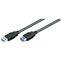 goobay USB-Kabel USB 3.0 A schwarz 3.0 m