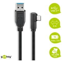 goobay USB-Kabel Adapterkabel USB C/USB 3.0 A 2.0 m