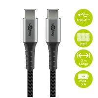goobay USB-Kabel Anschlusskabel USB C 2.0 m